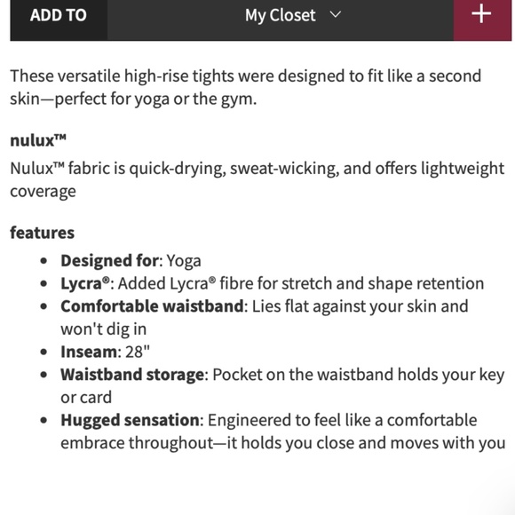 Lululemon Wunder Under Hi-Rise Tight (Nulux 28") Entwined SZ 10 - Picture 3 of 8